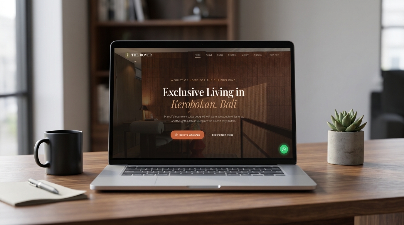 The Rover Kerobokan Landing Page Showcase